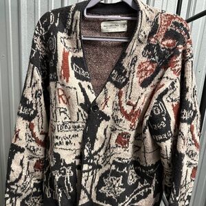 Abercrombie & Fitch Basquiat Cropped Cardigan in Medium